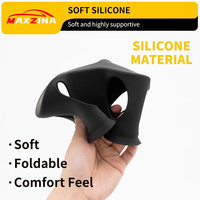 Maxzina Cup Holder Compatible with 2024 2025 Chevrolet Traverse (Not for Limited) Insert Center Console Cup Holder Soft Silicone Black Bottle Holder Interior Decoration 2024 Chevy Traverse Accessories - Image 4